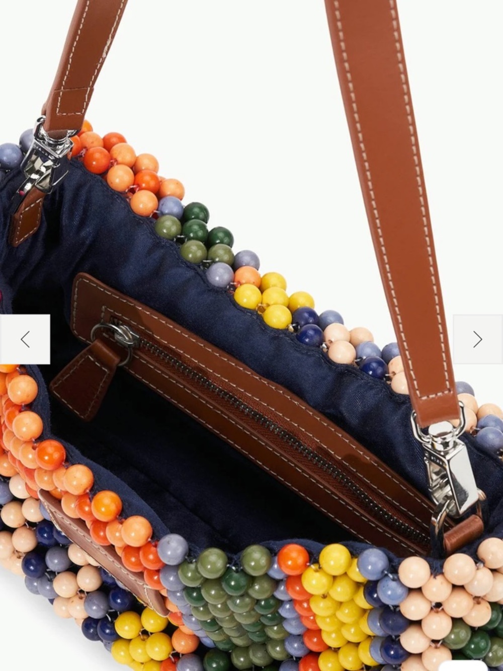 LIKE NEW STAUD Timmy Shoulder Bag, Multi Bayadere Stripe - Picture 2 of 13